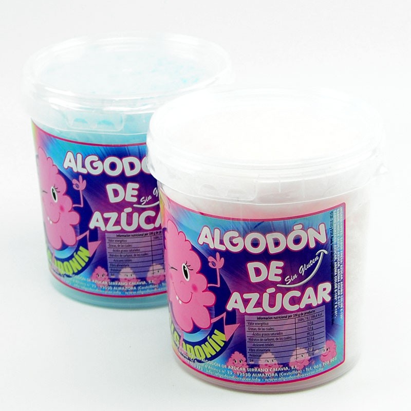 Algodon de azucar en cubo de 150 gr, la nube rosa.