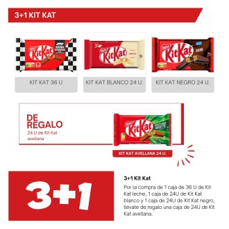 LOTE KIT KAT 3 +1 AVELLANA