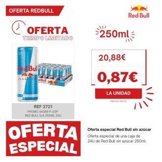 PROMO 44389 P. ESP RED BULL S/A 250ML 24U