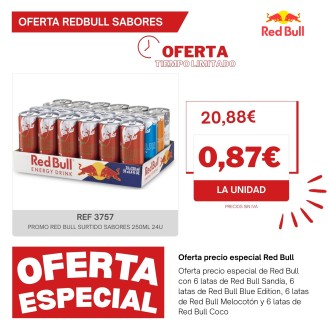 PROMO RED BULL SURTIDO SABORES 250ML 24U