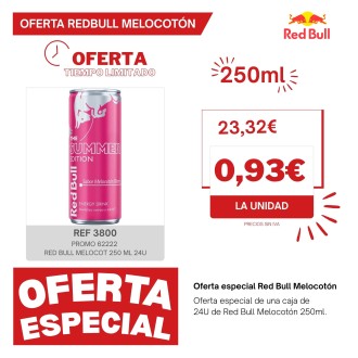 PROMO 62222 RED BULL MELOCOT 250 ML 24U