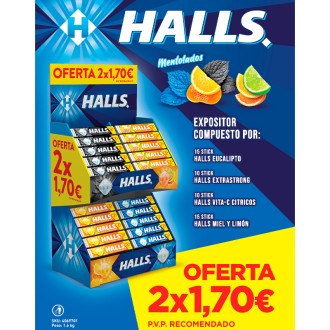 LOTE HALLS MENTOLADOS 2X1,70 € 50 U