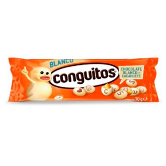 CONGUITOS BLANCO 70 GR. CAJA 18 U.