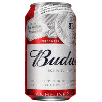 LATA BUDWEISER CERVEZA 0,33L. 24U