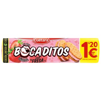 CUETARA BOCADITOS FRESA 1.2€ 150G 15U