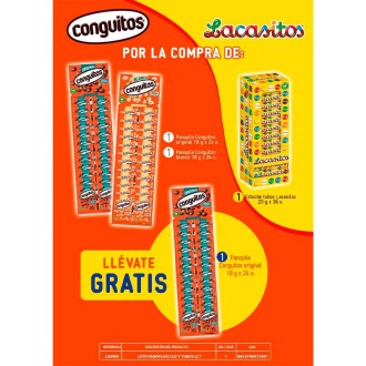 LOTE PANOPLIAS CONGUITOS+TUBO LACASITOS