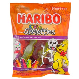 CAJA HARIBO CRAZY ESQUELETOS 160GR 34U
