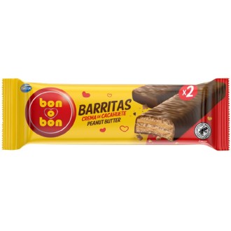 BARRITA BON O BON CREMA DE CACAHUETE 2X20G 30U