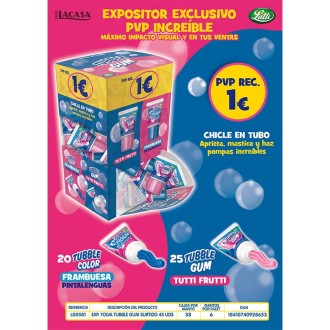 EXP. TOLVA TUBBLE GUM SURTIDO 45U