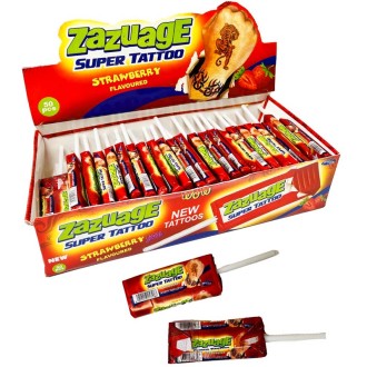 KRC SUPERTATTOO LOLLIPOP FRESA 10G 50U