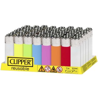 MECHERO CLIPPER TRANSLUCIDO ASSORTED 48U