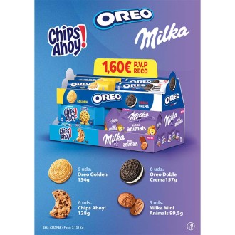 LOTE OREO BOS + CHIPS AHOY + MILKA ANIMALS 23U